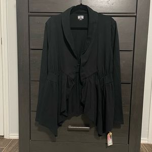 Black Converse One Star open front cardigan super soft XL NWT